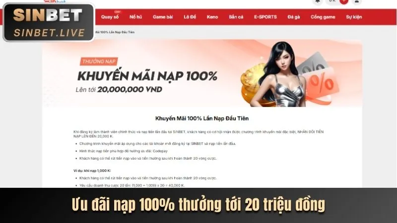 Hình ảnh khuyến mãi nạp tiền lần đầu tại 55vin trang chủ